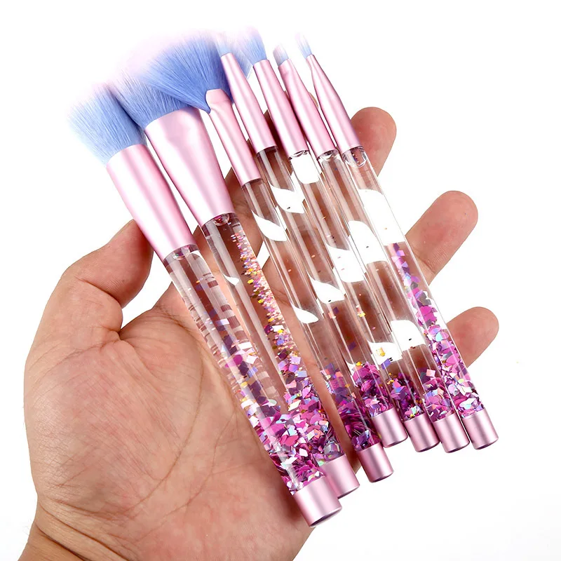 

Makeup Brushes Liquid Shiny Crystal Glitter Make up Brushes Quicksand Glitter Acrylic Handle Contour Face Eyeliner Blush Brushes