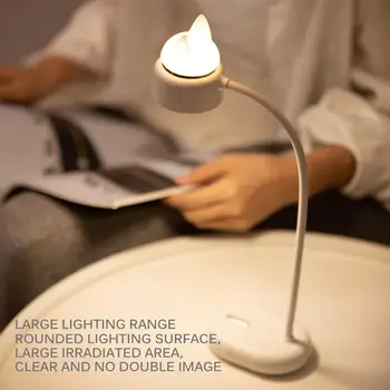 

Night light Cat-ear Lamp Silicone Lamp Dual Lighting Source USB Light Adjustable Brightness Eyes Protection Study Room Business