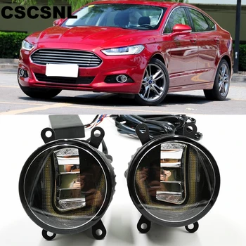 

3-IN-1 Functions Auto LED For Ford Fusion Mondeo 2013-2016 DRL Daytime Running Light Car Projector Fog Lamp with yellow signal
