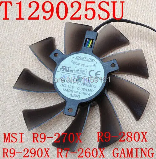 Бесплатная доставка T129025SU MSI R9 290X 280X 270X игровой вентилятор графической карты|fan