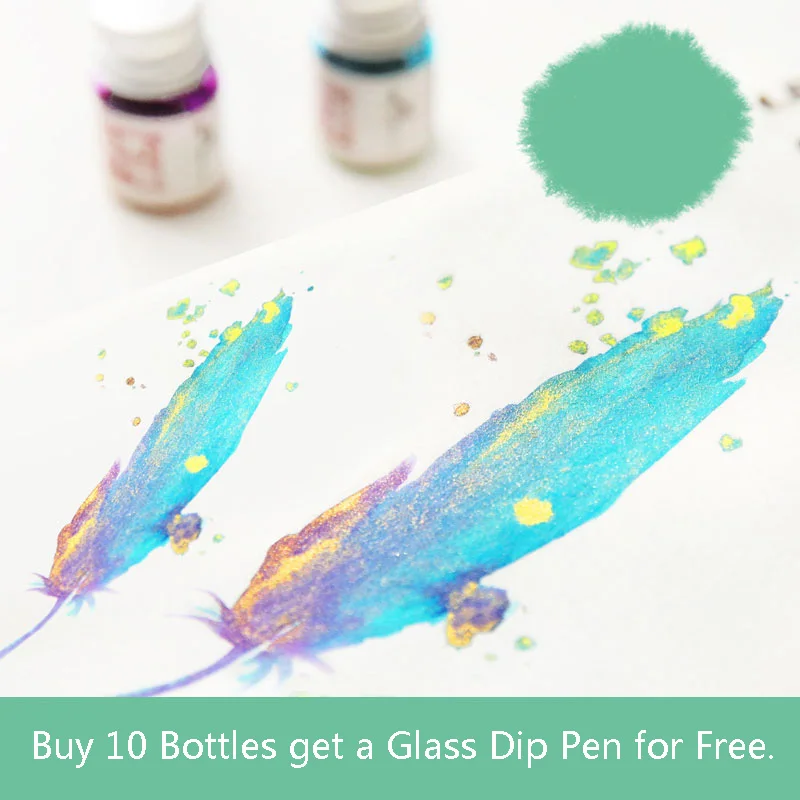 Перьевая ручка Jamie Notes чистая ручная работа Золотая пудра перьевая каллиграфия