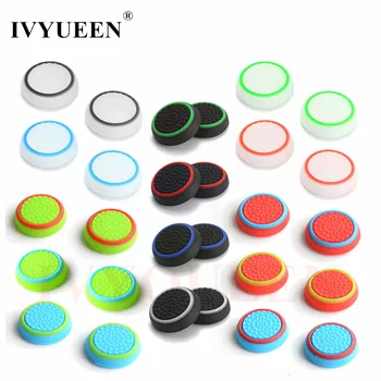 IVYUEEN 4 pcs Silicone Analog Thumb Stick Grips Cover for Playstation 4 PS4 Pro Slim