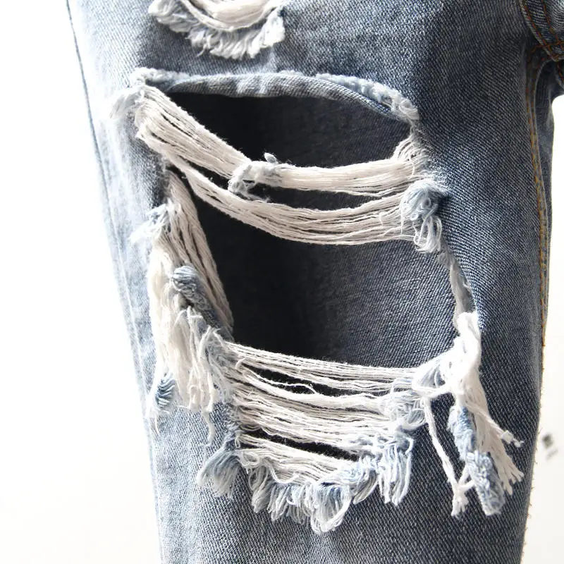 Сексуальные рваные джинсы для женщин, винтажные Джинсы бойфренда с высокой талией, Женская свободная уличная одежда большого размера, рваные джинсы 4XL Q1535