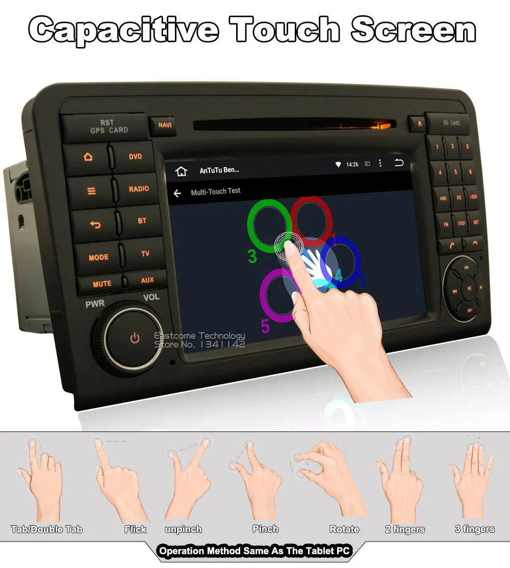 Excellent Octa Core 8 Core Android 6.0 Car DVD Player For Benz ML CLASS W164(2005-2012) ML300 ML320 ML350 ML450 ML500 ML63 With Radio GPS 4