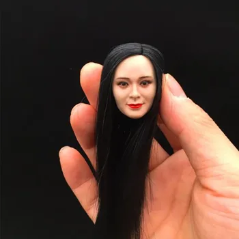 

1/6 Scale Girl Head Sculpt Woman Asia Heavy Makeup Female Head Carving Version Model Head play for 12" Action Figure Body Toys