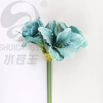 

SHUICANGYU Artificial Flowers Vintage Elegance Realistic Kaffir Lily Flower Branch Living Room Decoration Decorative 3pcs/lot