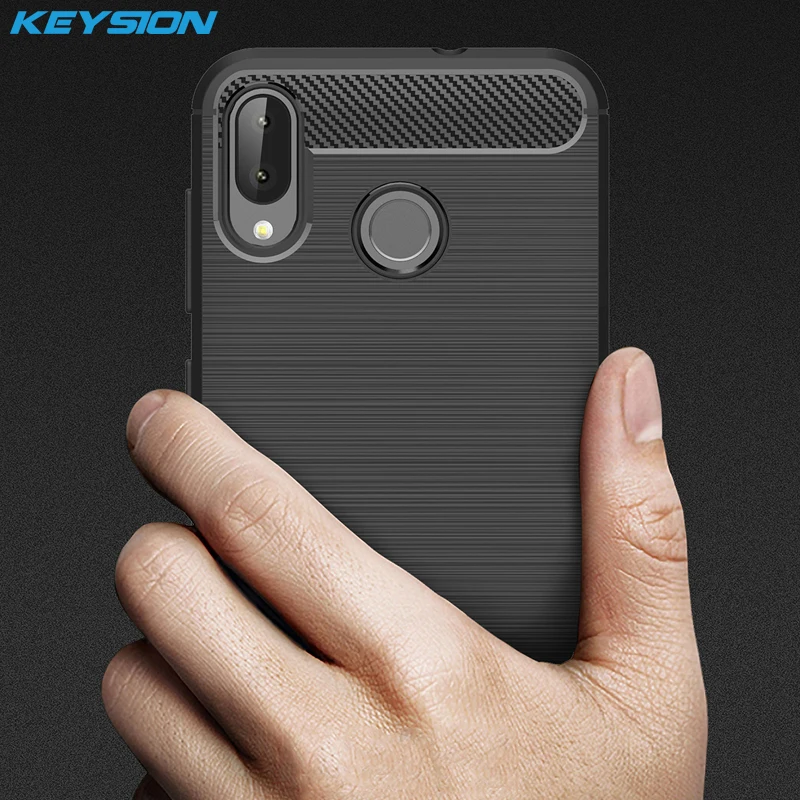 Чехол KEYSION для телефона ASUS Zenfone MAX M1 ZB555KL мягкий чехол из углеродного волокна и