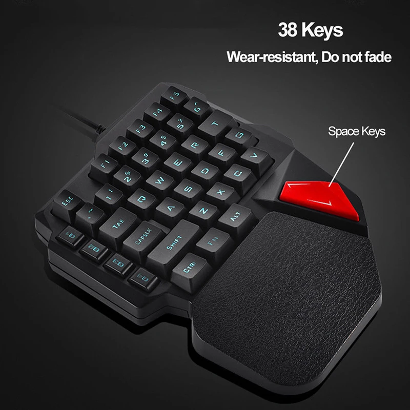 Игровая клавиатура K108 механическая для одной руки мобильных игр PUBG левая