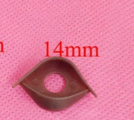 60 шт. 10 мм/12 мм/14 мм/15 мм/16 мм/18 мм коричневая игрушка век для игрушек аксессуары для глаз - Цвет: Черный