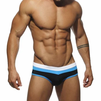 

Swimwear Men Summer Swimming Patchwork Striped Triangle Briefs Sexy Man Swimsuit Men's Beach Short Wear Male Trunks