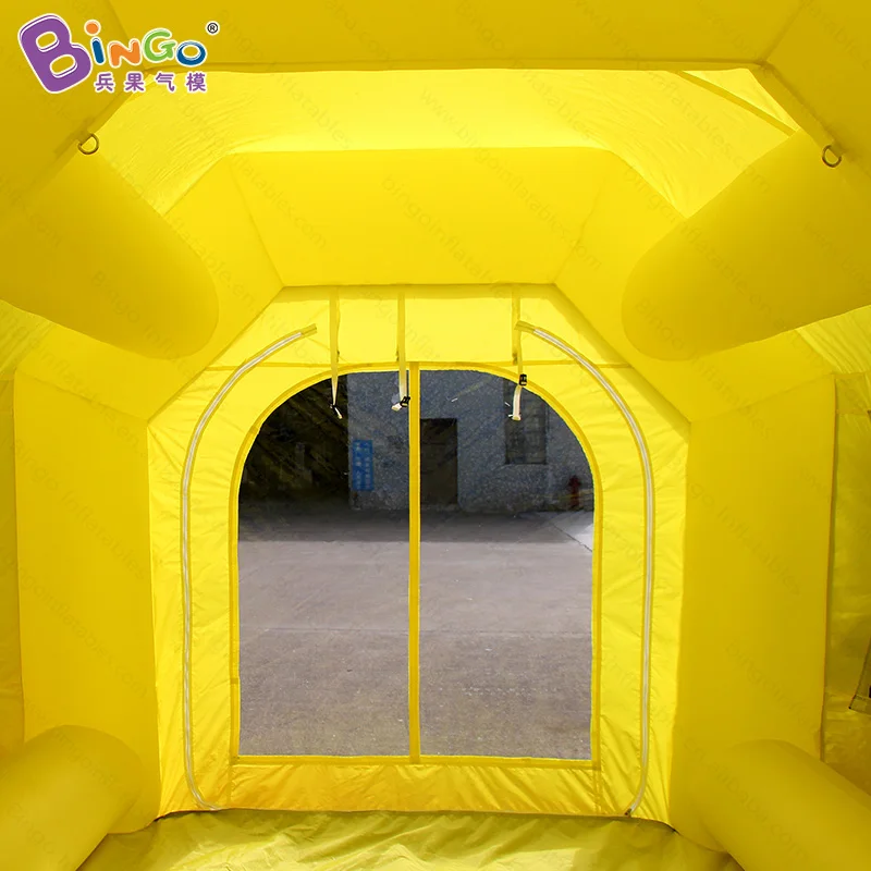 Free shipping 6X3X2.5 meters yellow inflatable spray paint booth inflatable car painting cabine car