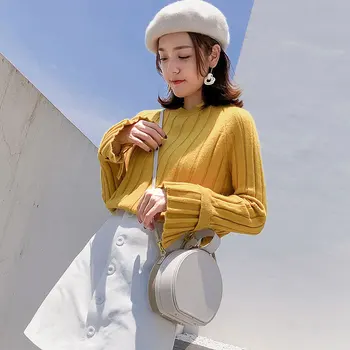 

Women's autumn and winter new loose sweater casual fashion trumpet long-sleeved trend 2018 women's pullover
