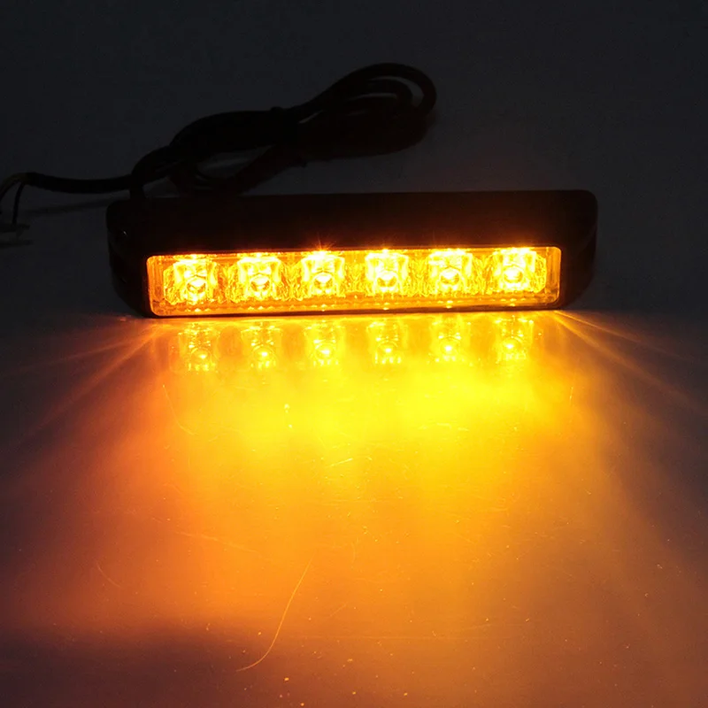  LED Strobe lamp LED Ambulance Police light Car Truck Flashing Firemen Lights 12V led Warning light 6leds white amber yellow red blue Led Strobe Emergency Warning Light Amber Red Police Flashing Lightbar Gr (4)