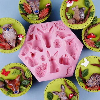 

Rabbit Owl Butterfly Animals Silicone Mold Fondant Mould Cake Decorating Tool Chocolate Gumpaste Mold Sugarcraft Kitchen Gadget