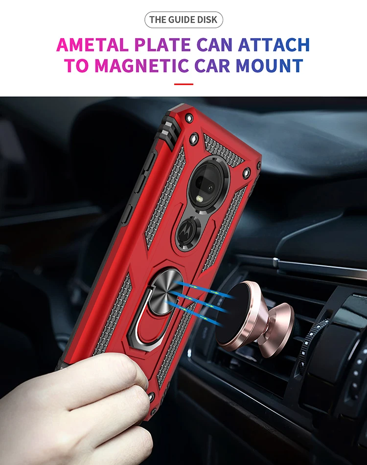 Luxury Heavy Duty Armor Shockproof Anti-fall Phone Case For Motorola Moto G7 Plus G7 Power Hybrid Bumper Silicone Case Cover