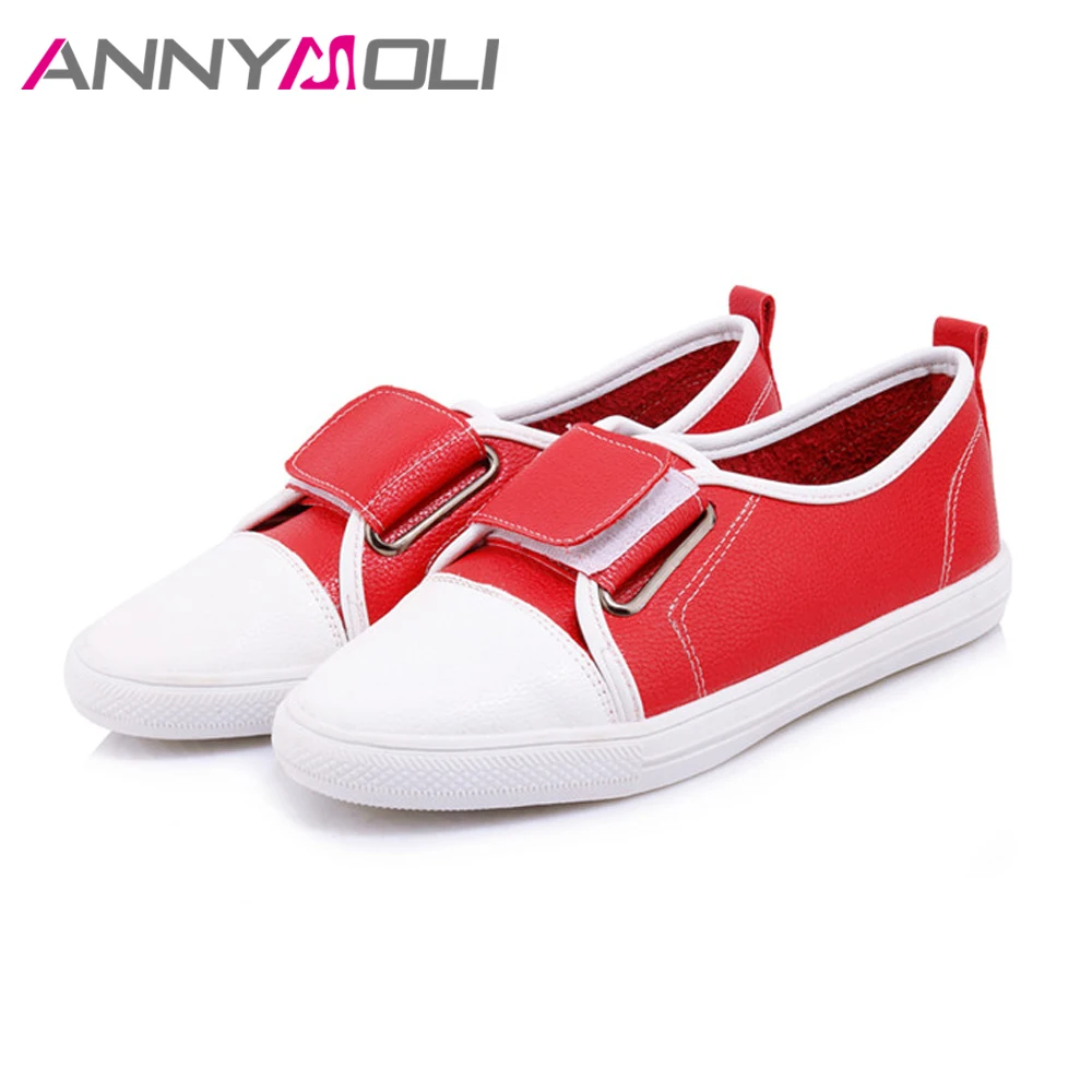 Casual 12 Printemps Creepers Annymoli Rouge Noir rouge L'école Chaussures Automne Les Noir Femmes blanc Grande Blanc Sur Taille Glissent Appartements XpaYq