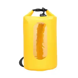 Сумка желтый Водонепроницаемый легкий рюкзак сухой компрессионный мешок Рулон Топ заплечный гермомешок для каякинга рыбалки пеших