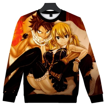 

Cool Fairy Tail 2019 Fashion 3D Sweatshirts 2019 Men Women Fall Winter Round neck without cap Fairy Tail 3D Sweatshirts
