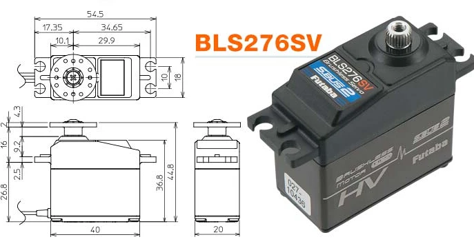 Futaba BLS276SV высокое давление кормовой рулевой механизм заменяет bls256HV