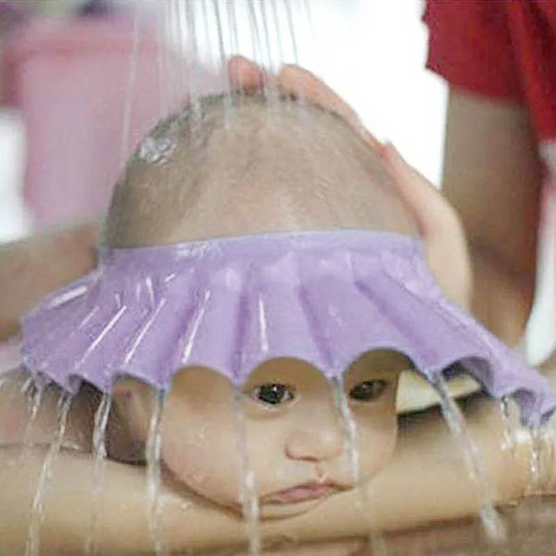 

For Baby Shampoo Shower Bathing Bath Protect Adjust Soft Cap Hat New1.591