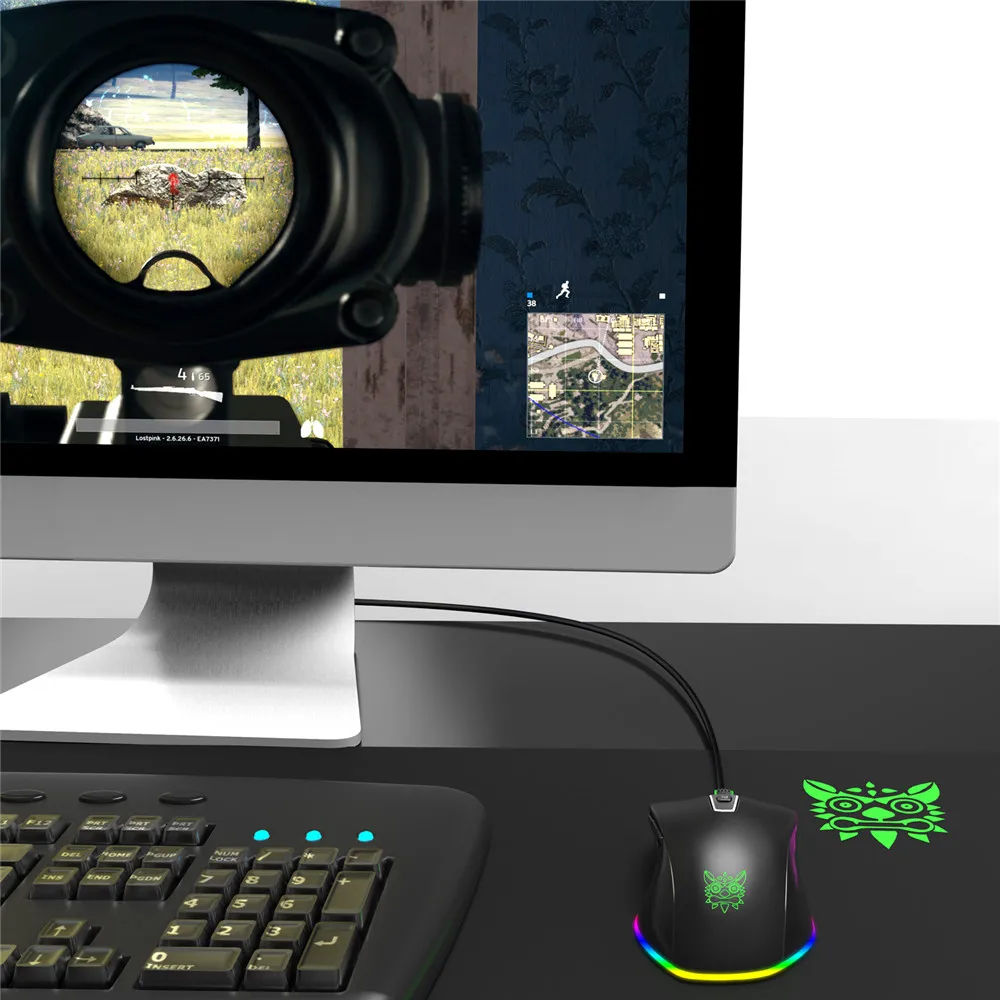ONIKUMA CW60 8000 DPI Wired Gaming Mouse Mice 6 Buttons Design Breathing LED Colors for Gamer PC MAC (9)
