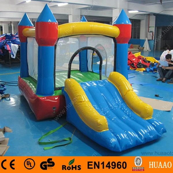 

Sealed/Airtight 0.6mm PVC Inflatable Mini Bouncer with Slide and Free CE blower