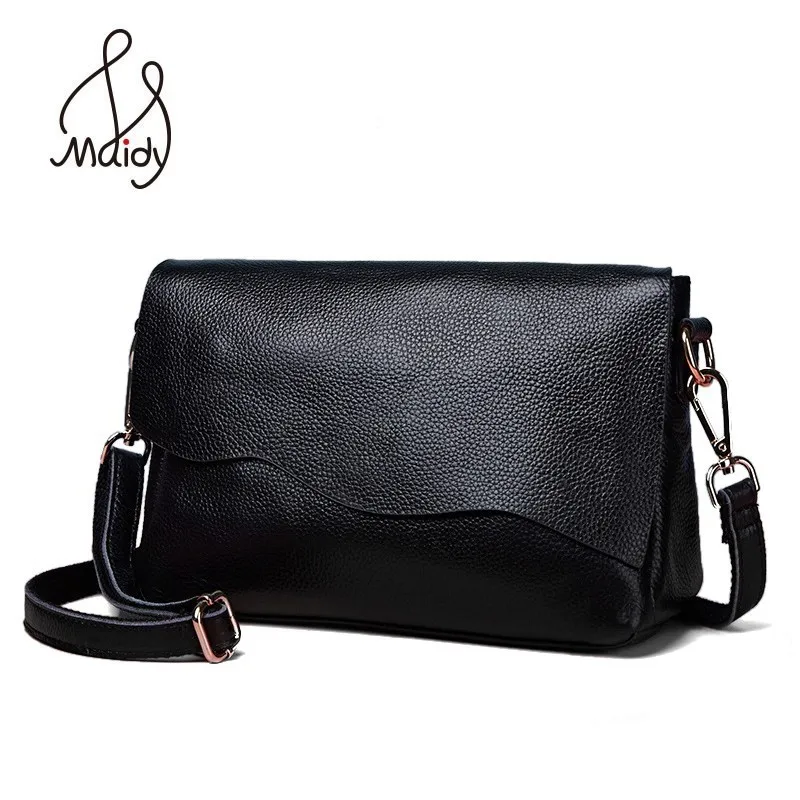 

Genuine Cow Leather Crossbody Ladies Hand Bags For Women Soft Real First Layer Of Cowhide Handbag Bag Messenger Shoulder Maidy