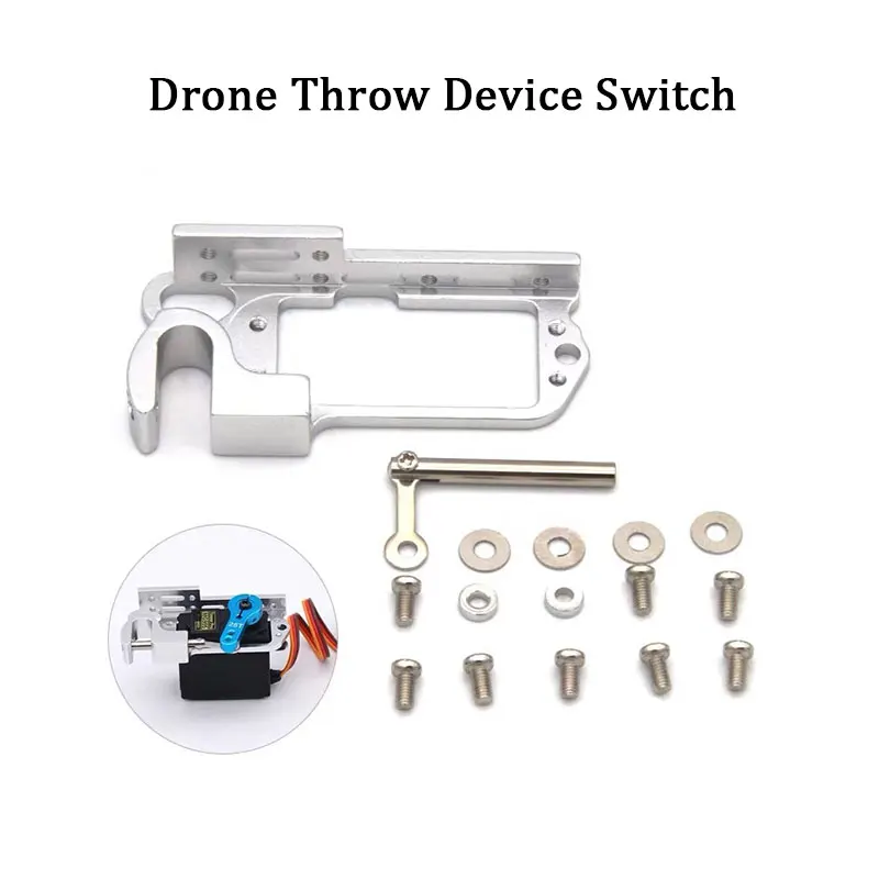 

RC Drone Thrower Lightweight Aluminum Throw Device Switch Drone Fishing Bait Thrower For MG996 Servo 25T Servo Arm