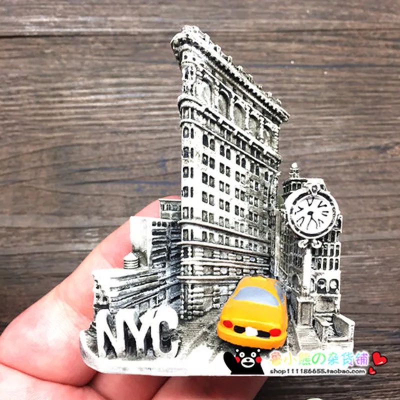 

BABELEMI New 1pcs USA New York Time Square Taxi Fridge Magnet Travel Souvenirs Refrigerator Magnets Home Decortions Gifts