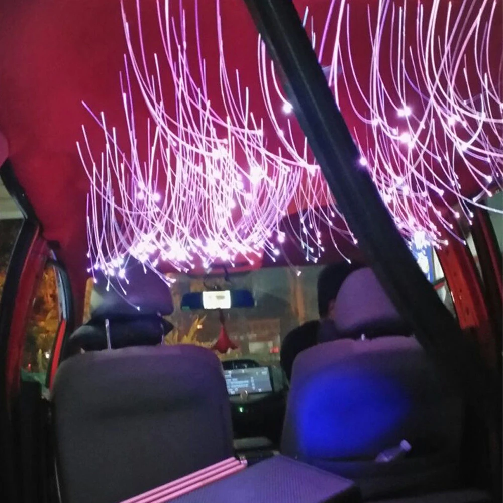 

12V Star Sky Music Control Super Bright 12W Restaurant Car Roof Fiber Optic Light Decoration Portable Led RGBW Bedroom Emitter