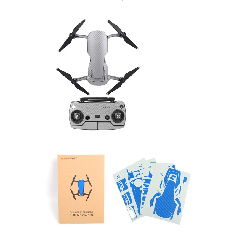 Mavic Air Carbon Skin Sticker Body & Remote Control & battery Decals Protective Film  for DJI Mavic Air Drone Accessories 1 (4)