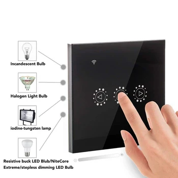 

220v Smart Wifi Touch Control Switch Stepless Dimmer Compatible For Alexa Google Assistant Smart Home Wireless Remote Control