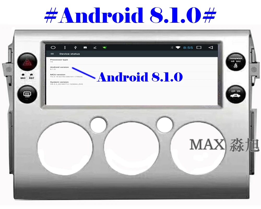 Top MAX 2G RAM 32G ROM 10.25" Android 8.1.0 Car DVD For Toyota FJ Cruiser 2007-2017 Car Radio RDS 4G WiFi SWC GPS Free Map Bluetooth 1