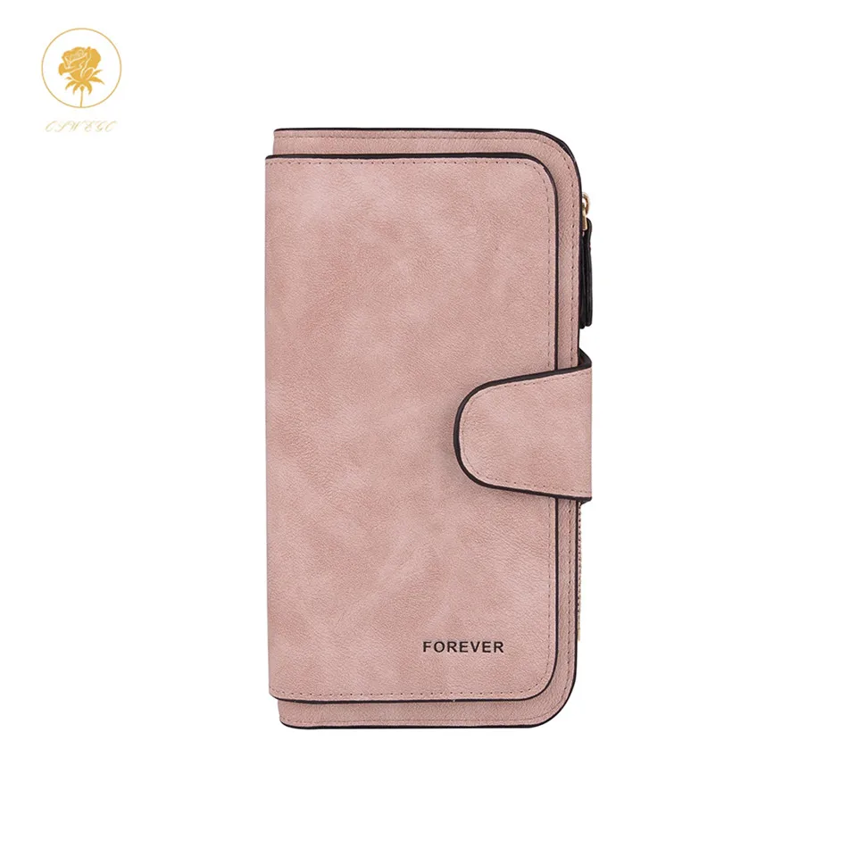 

Oswego Wallet Women Small Zipper Solid Color Hasp Long PU Wallet Clutch Wallet Leather Women Small For Credit Cards Bags 2019