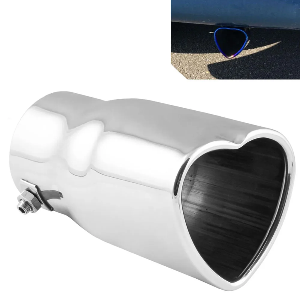 Universal 60mm Inlet Dia Burn Heart Shaped Tip Exhaust Pipe Muffler for Carin Mufflers from