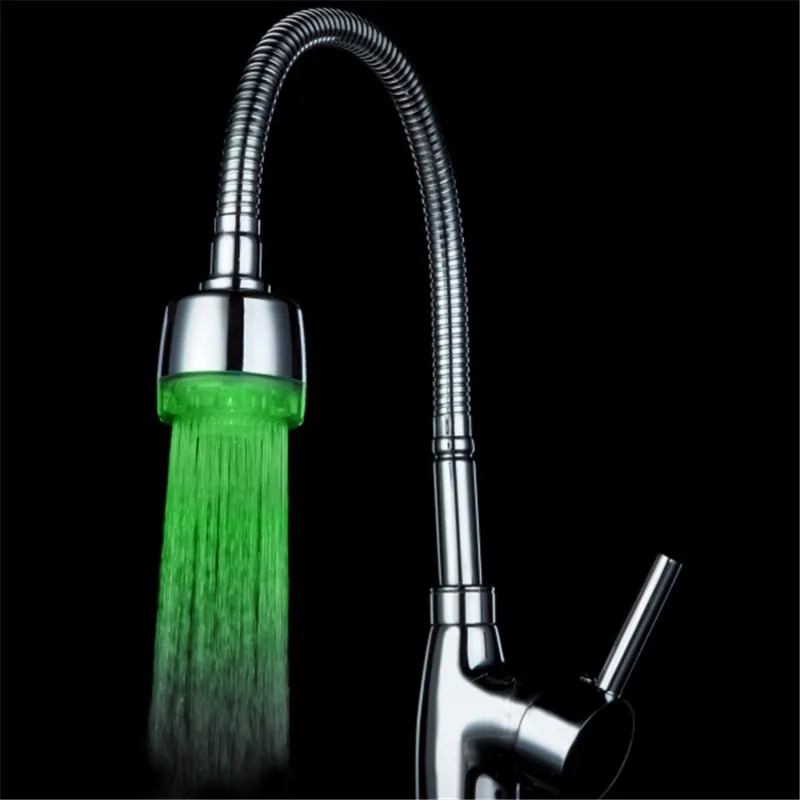 LD8001 A11 single green color Lighting Water Tap/LED Mixer/LED Kitchen