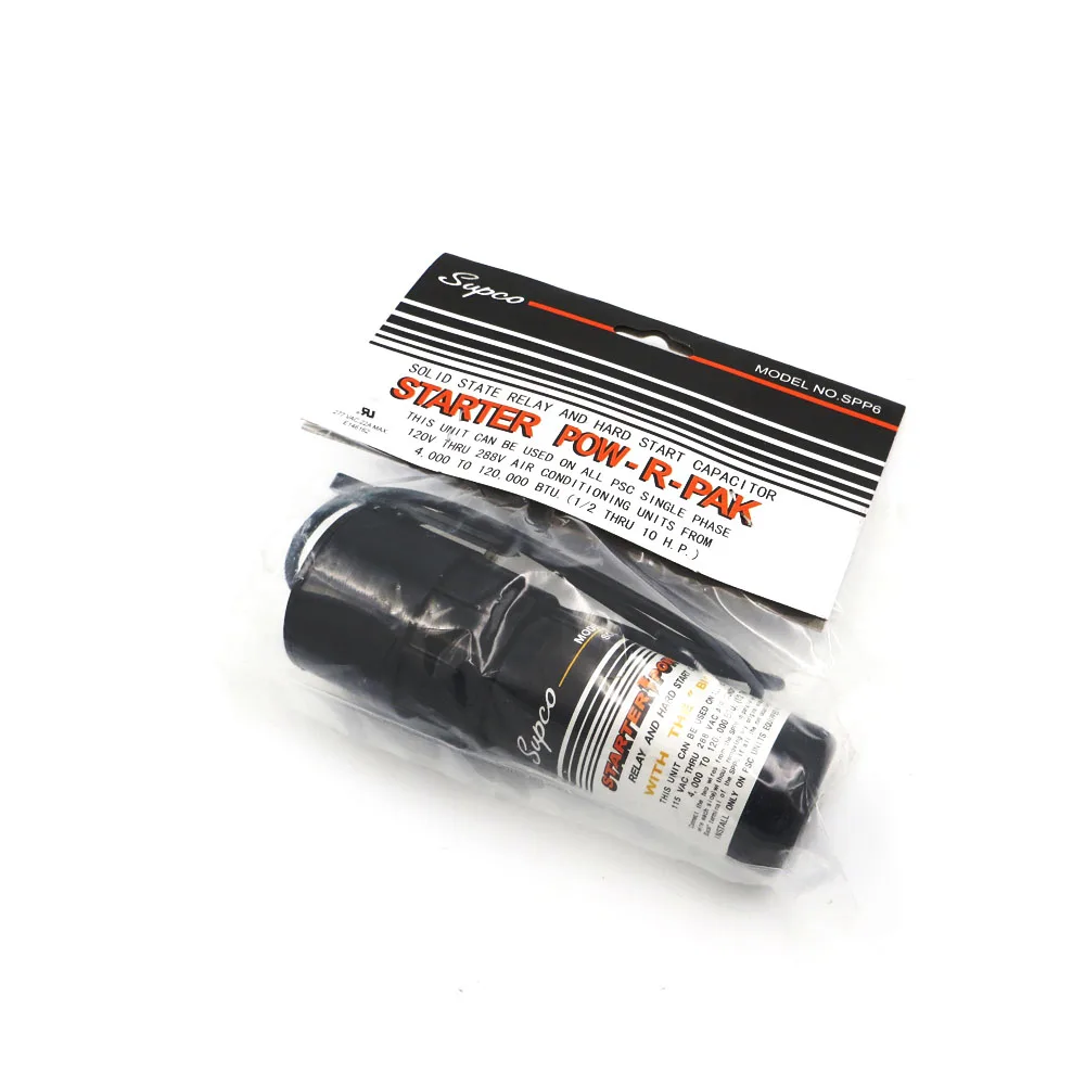

Motor Run capacitor Supco SPP6 Solid State HVAC Relay & Hard Start Capacitor Pow-R-Pak Boost HS650