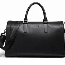 Вместительная мужская дорожная сумка из натуральной кожи, простой стиль, сумка на плечо из воловьей кожи, мужская деловая сумка для багажа D411