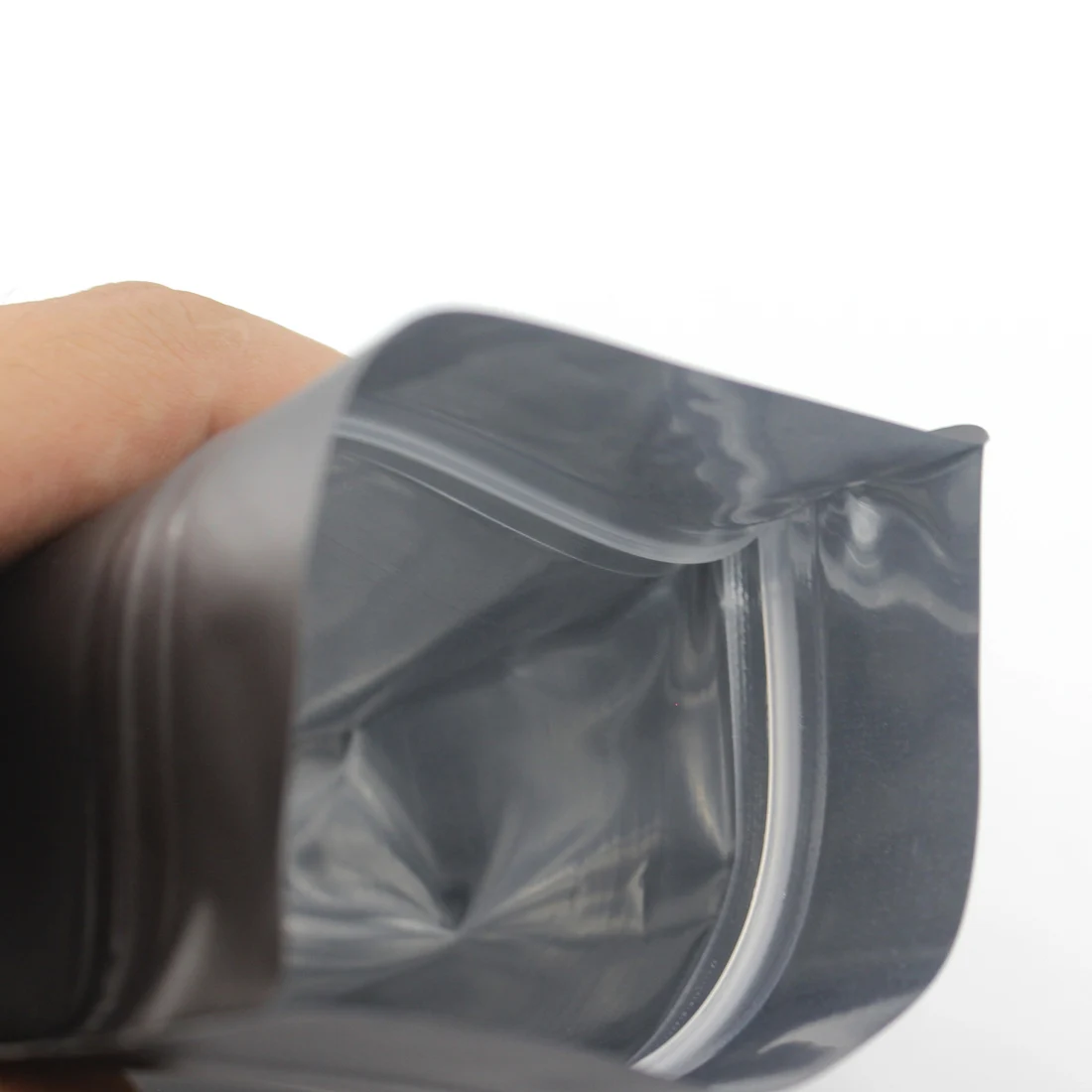 Multi-size 50pcs Heat Sealable Zipper Top Food Coffee Storage Bags Matte Black Aluminum Foil Stand Up Zip Lock Plastic Bag Pouch 5