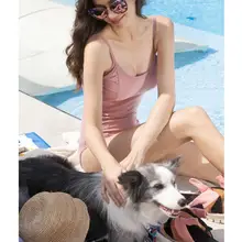 Пляжные костюмы женский купальный костюм Цельный купальный костюм Купальник Холтер Розовый сексуальное бикини Женский Бикини Купальник