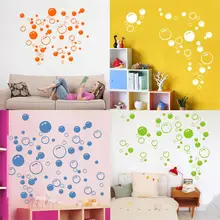 Bubble Wall Art ванная комната окно душ плитка Украшение Наклейка Детские наклейки синий/оранжевый/белый