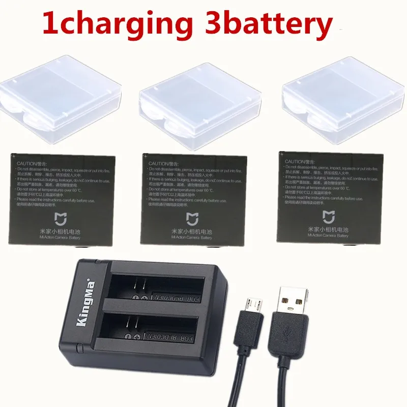 

For Xiaomi Mijia Battery mini camcorders Rechargeable Battery+Dual Batteries Charger Charging Seat For Mijia Camera Accessory