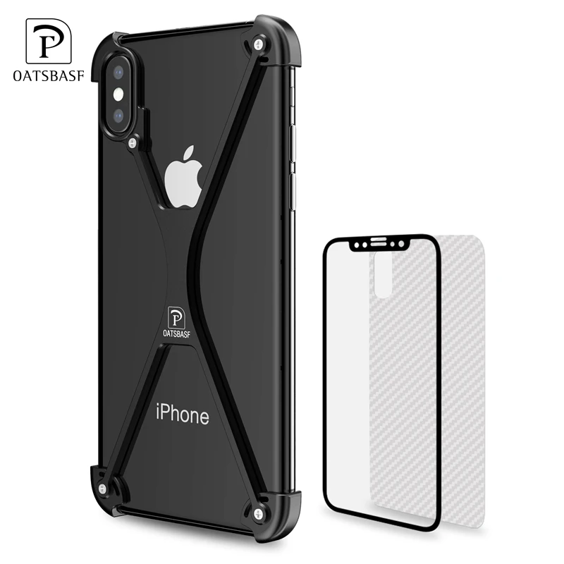 Oatsbasf x Форма чехол для iPhone X личности В виде ракушки IPhone корпус металлический