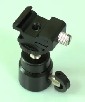 

Mini ball head + Hot Shoe Flash to Bracket / Tripod Mount Adapter Trigger/Camera