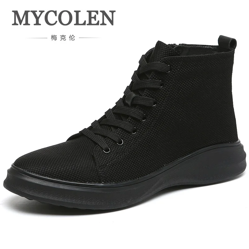 

MYCOLEN The New Listing Black Boots Winter England-Style Fashionable Men's High Top Shoes Luxury Brand Ankle Boots