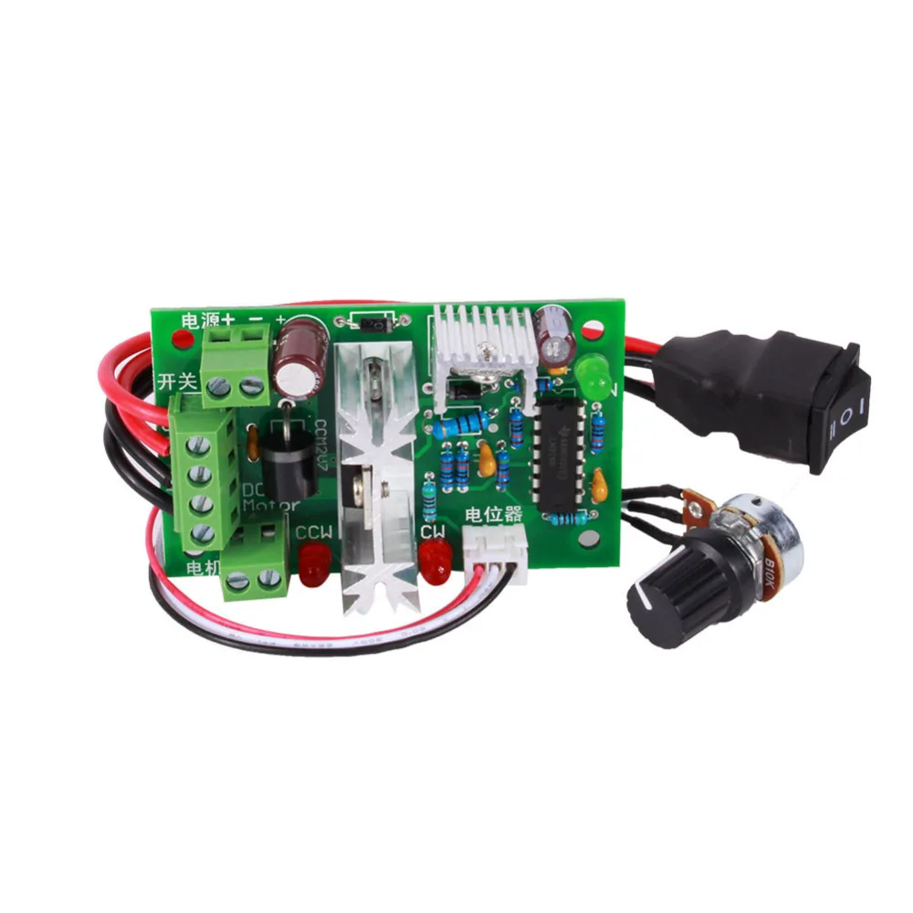 

10V 12V 24V 30V Adjustable DC Motor Speed PWM Controller Reversing Switch 120W motor speed regulator
