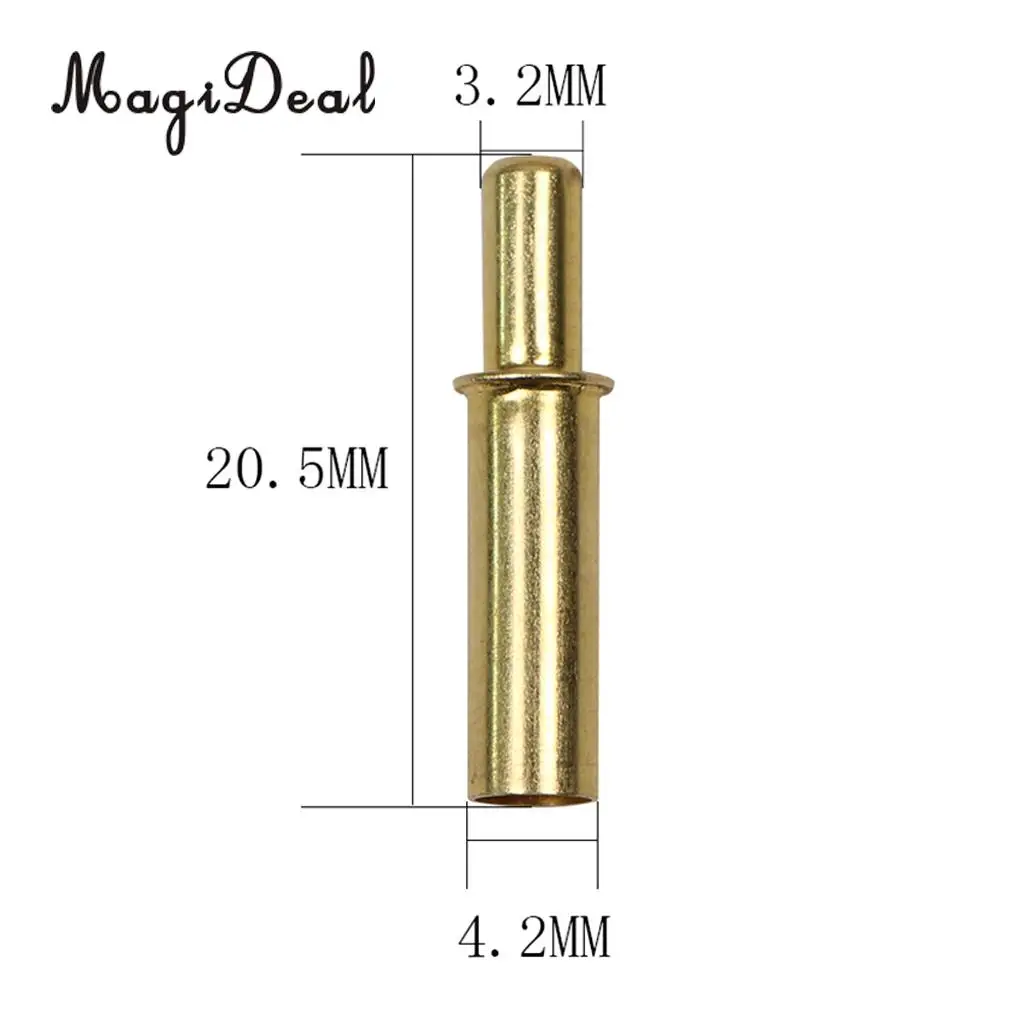 MagiDeal 12 Pieces/Pack Archery Arrow Nock Pins For ID 4.2mm Arrow Shaft Protect Arrows Gold Silver 