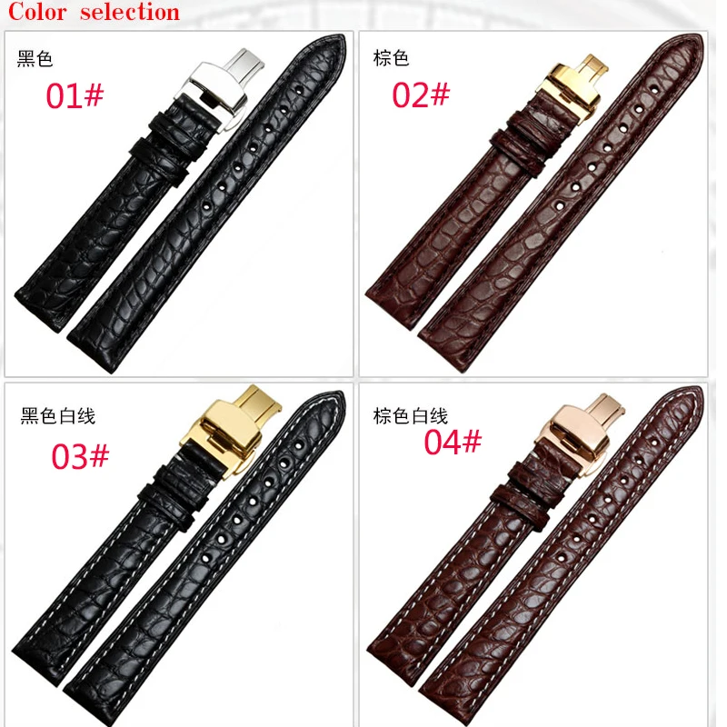 laopijiang Crocodile Leather Watch Strap Ladies Fashion Watch Strap waterproof watch strap 12mm 14mm 16mm 18mm