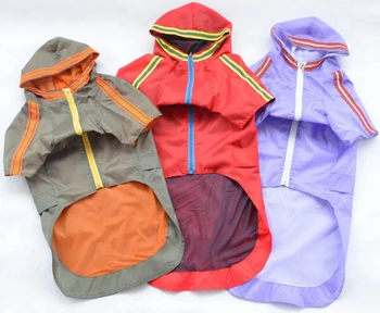 

2015 new large dog raincoat big dog rain jackets apparel pet hoodies with hat costume pet products clothes 1pcs XS S M L XL