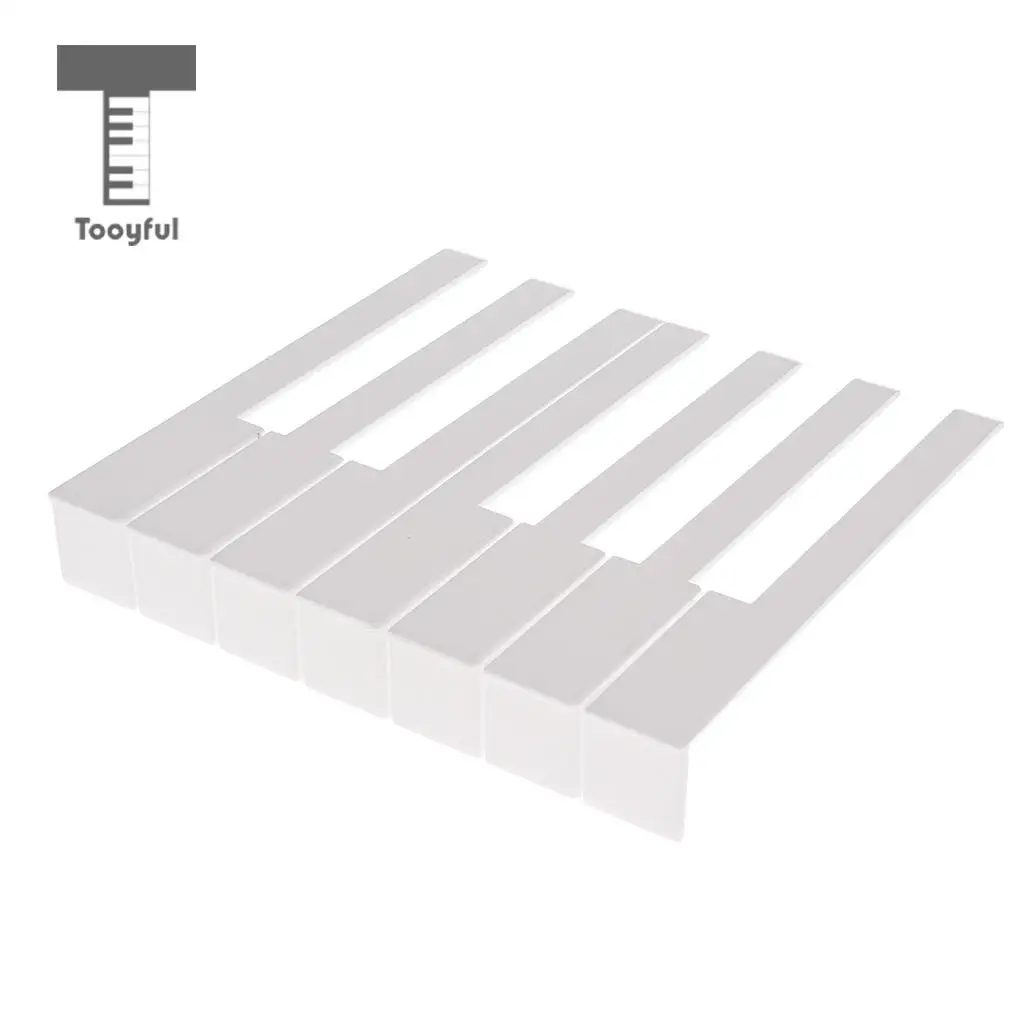 Tooyful 1 Set 52 Keys Piano Keytops Keyboard Replacement Key Top with Glossy Finish Piano DIY Accessory Maintenance Kit